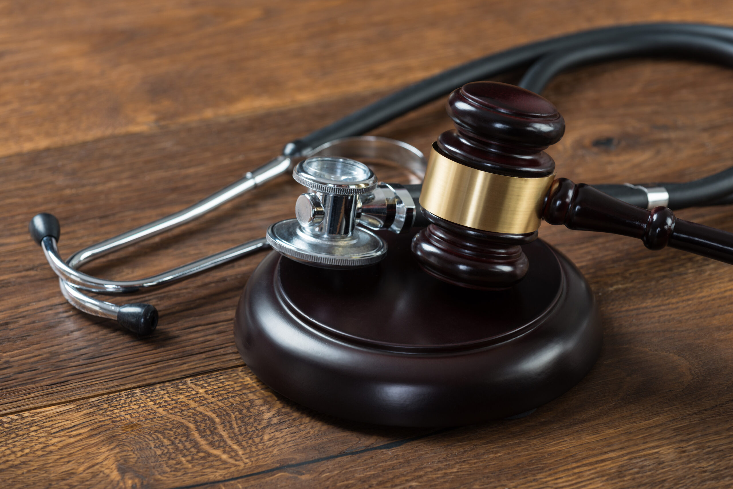 Image of a gavel and stethoscope for featured cases Vigil Law Firm